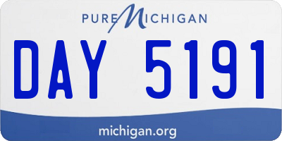 MI license plate DAY5191