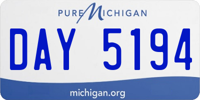 MI license plate DAY5194