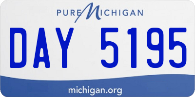 MI license plate DAY5195
