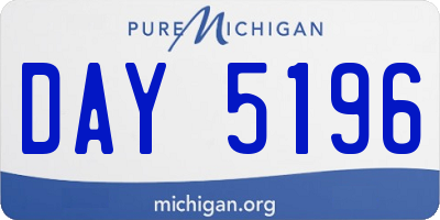 MI license plate DAY5196
