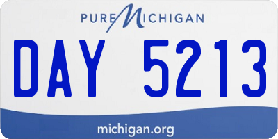MI license plate DAY5213