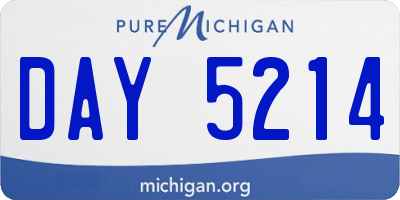MI license plate DAY5214