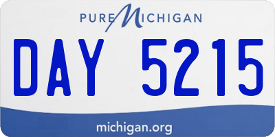 MI license plate DAY5215