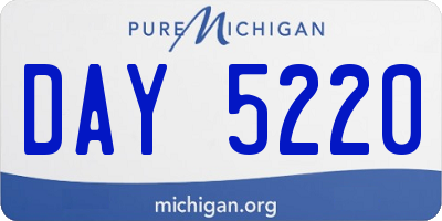 MI license plate DAY5220