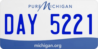 MI license plate DAY5221