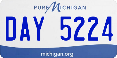 MI license plate DAY5224