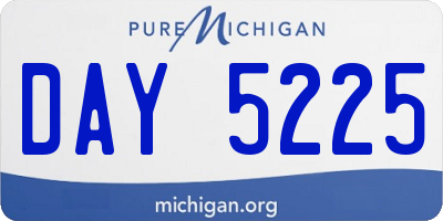 MI license plate DAY5225