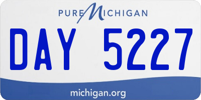 MI license plate DAY5227