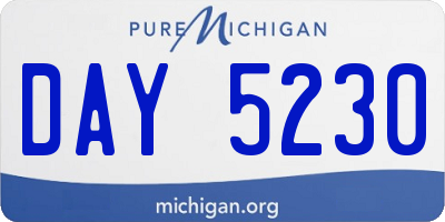 MI license plate DAY5230