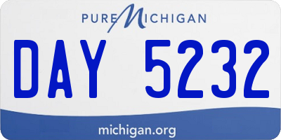 MI license plate DAY5232