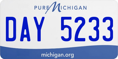 MI license plate DAY5233