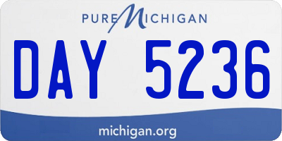 MI license plate DAY5236