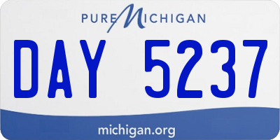 MI license plate DAY5237