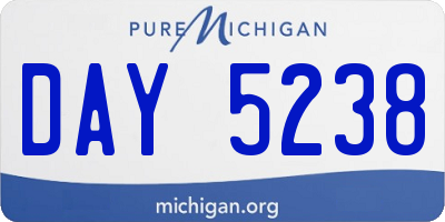 MI license plate DAY5238