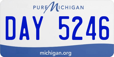 MI license plate DAY5246