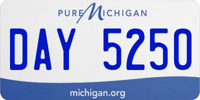 MI license plate DAY5250