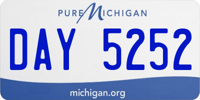 MI license plate DAY5252