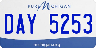 MI license plate DAY5253