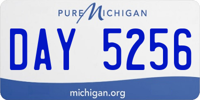 MI license plate DAY5256
