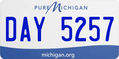 MI license plate DAY5257