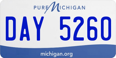 MI license plate DAY5260