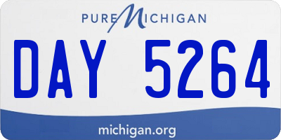 MI license plate DAY5264