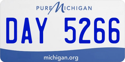 MI license plate DAY5266