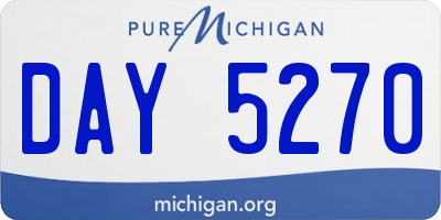 MI license plate DAY5270