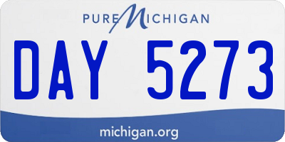 MI license plate DAY5273
