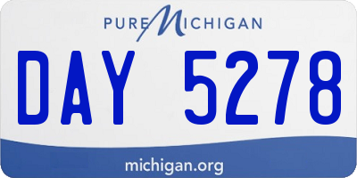 MI license plate DAY5278
