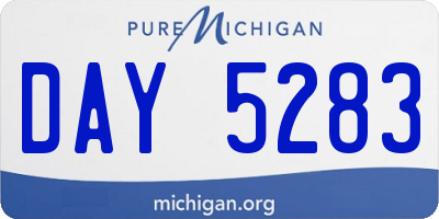MI license plate DAY5283