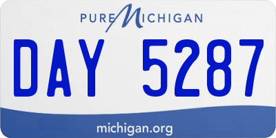 MI license plate DAY5287