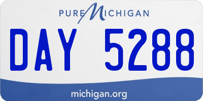 MI license plate DAY5288
