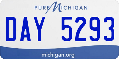 MI license plate DAY5293