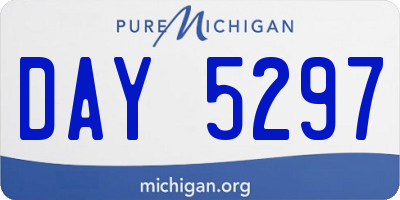 MI license plate DAY5297