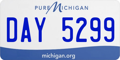MI license plate DAY5299
