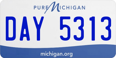 MI license plate DAY5313