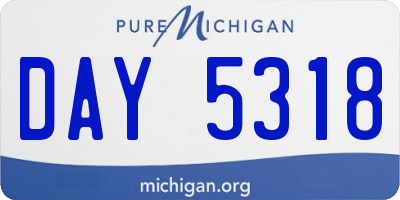 MI license plate DAY5318