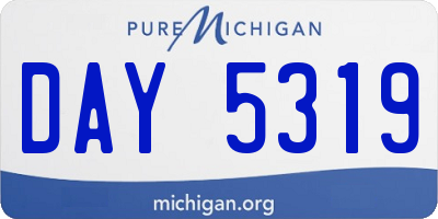 MI license plate DAY5319