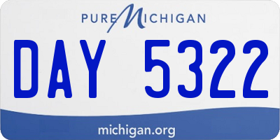 MI license plate DAY5322