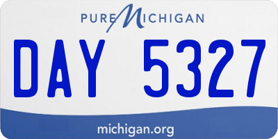 MI license plate DAY5327