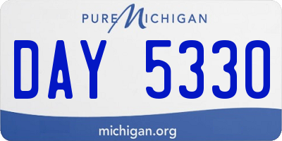 MI license plate DAY5330