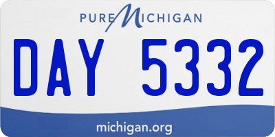 MI license plate DAY5332