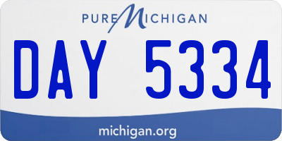 MI license plate DAY5334