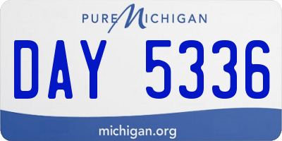 MI license plate DAY5336