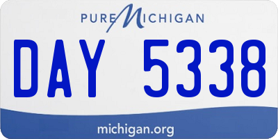 MI license plate DAY5338
