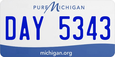 MI license plate DAY5343