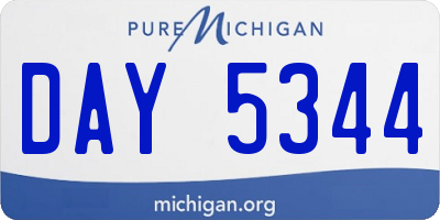 MI license plate DAY5344