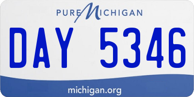 MI license plate DAY5346
