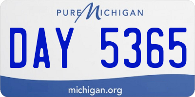 MI license plate DAY5365